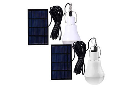 Solar Powered Shed Light Bulb LED Portable Hang Up 9W Lamp Hooking Chicken Coop 