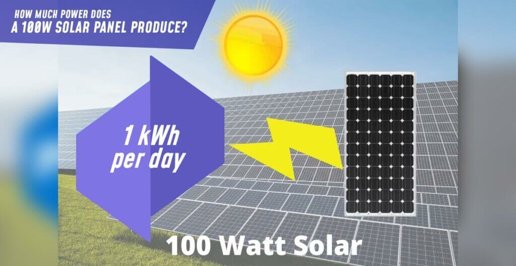 how much power does a 100w solar panel produce